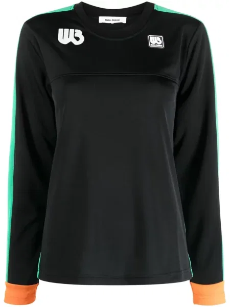 Hanorac Wales Bonner cu autograf negru