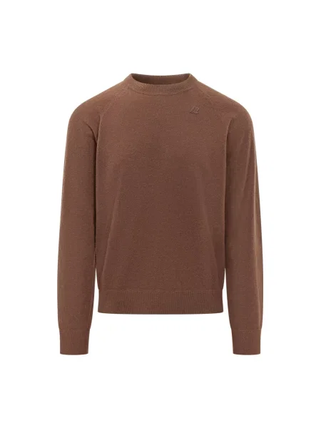 Sweter K-way wełniany brązowy