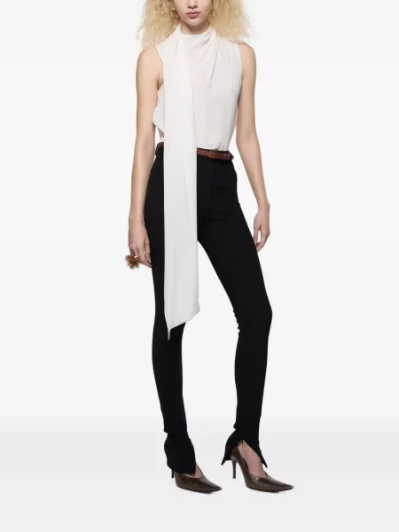 Bluză Acne Studios de mătase fără mâneci