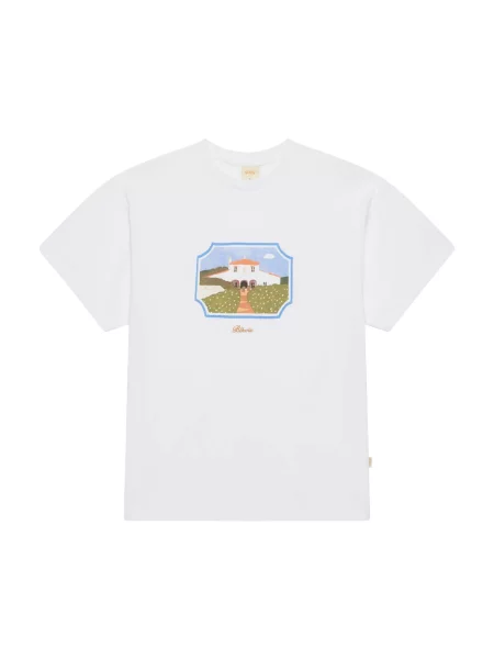 BLKVIS Tričko Domaine světlemodrá / zelená bílá
