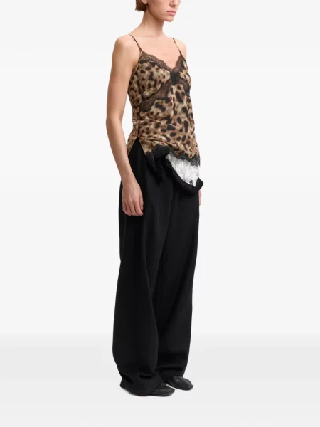 Top 16arlington cu imagine cu model leopard din dantelă maro