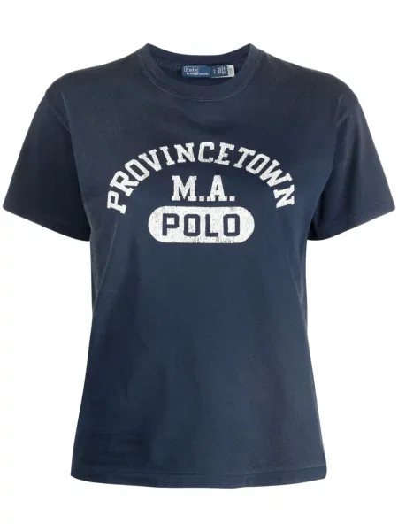 Pulover Polo Ralph Lauren cu broderie tricotate de jumătate de fermoar albastru