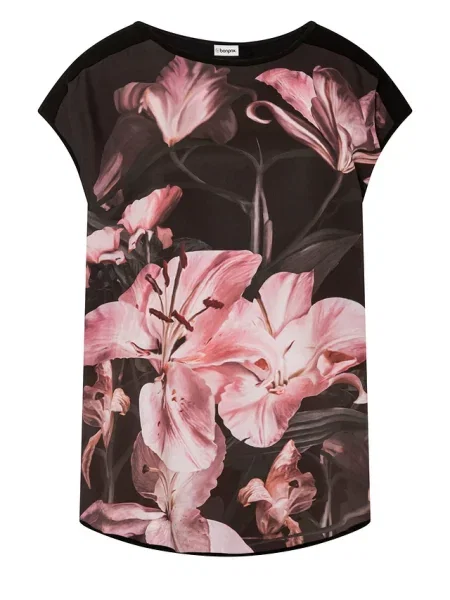 T-shirt z miękkiej mieszanki czarna