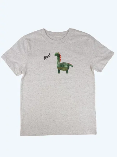 MelaDi Majica Dinosaurier vuneno bijela