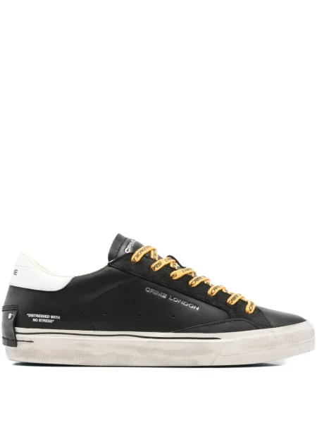 Kožne tenisice Crime London crna