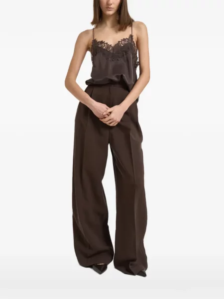 Top Iro din dantelă maro