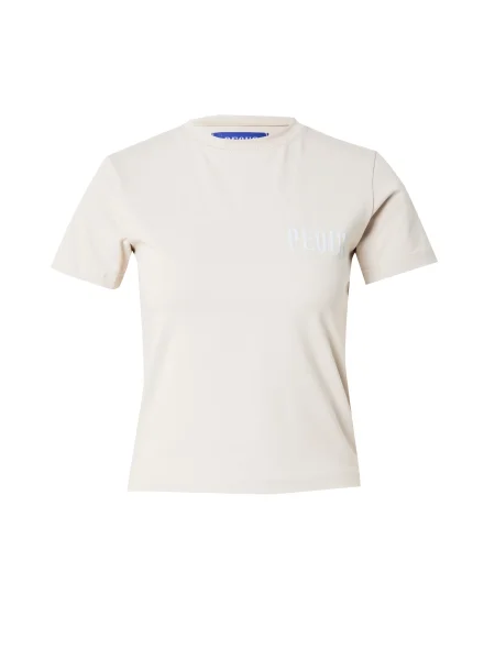 Pequs Tricou bej deschis alb