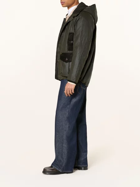 Barbour Parka Beaufort Wax S Odnímatelnou Kapucí olivová