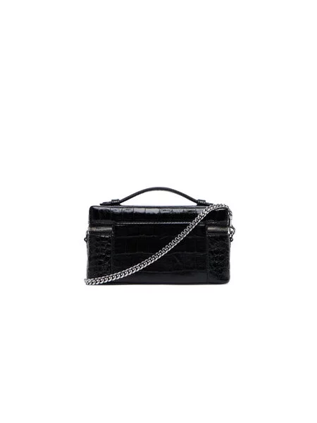 Kabelka Tory Burch Charlie Embossed čierna