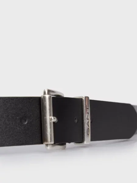 Шкіряний ремінь Gant чорний