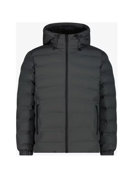 Kurtka z kapturem CMP Padded Down ciemnoszary 46 szara