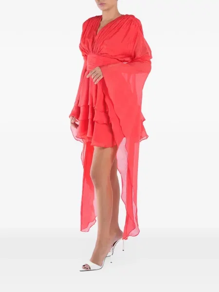 Rochie mini Monarh cu volane portocaliu