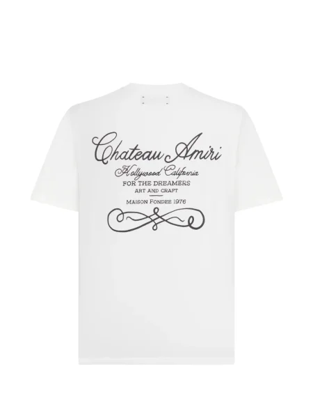 Tricou Amiri cu imagine alb