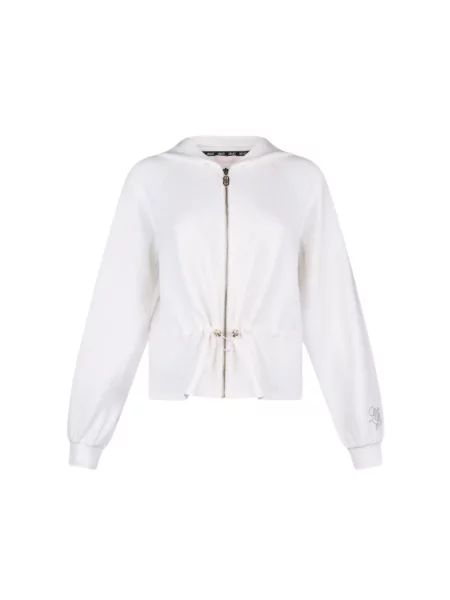 Bluza z kapturem Liu Jo z kapturem neoprenowa biała