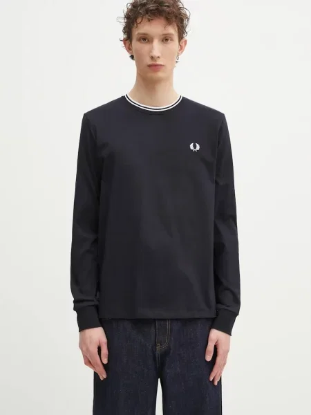Tricou mânecă lungă Fred Perry albastru