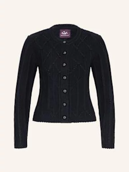 Spieth & Wensky Dzianinowa Kurtka W Stylu Janker Funkie blau granatowa