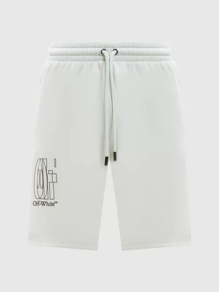 Шорты Off-white с принтом зеленые