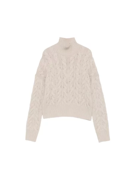 Sweter Max Mara Studio z kaszmiru beżowy