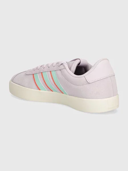 Semišové sneakers boty adidas Vl Court fialová
