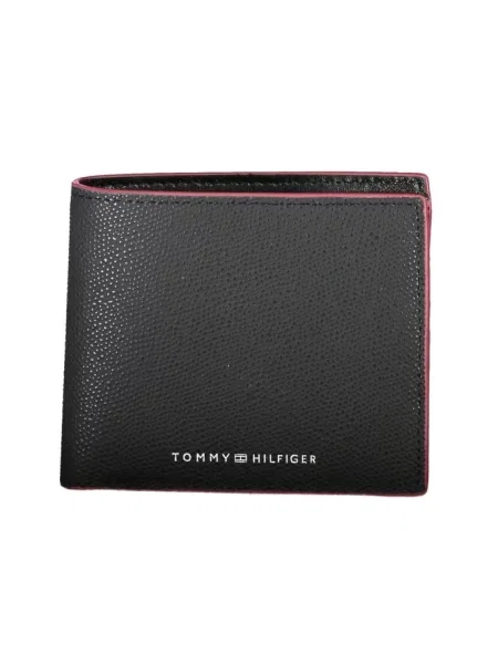 Portfel Tommy Hilfiger skórzany elegancki czarny