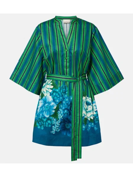 Rochie tip cămașă Alemais cu imagine verde