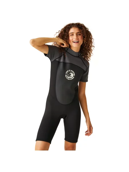 Kombinezon krótki Regatta Back-Zip czarny