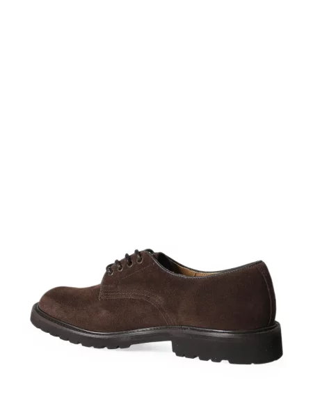 Pantofi derby Tricker's cu șireturi din piele de căprioară maro