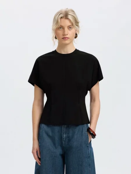 SELECTED Tricou SLWEra' negru
