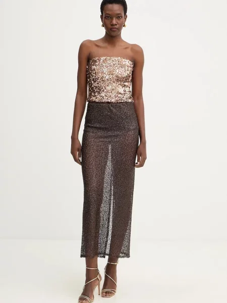 Haveone spódnica brązowa