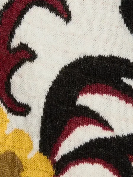 Palton La Doublej cu model floral alb