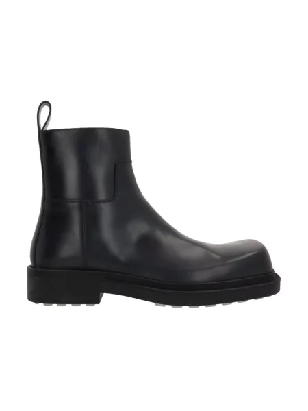 Botki Bottega Veneta skórzane czarne