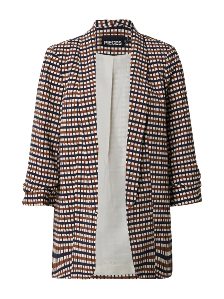 PIECES Sacou PCBOSS albastru închis / maro ruginiu alb
