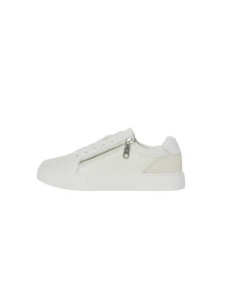 Sneakers Calvin Klein Classic Cup Laceup Zip Lth alb