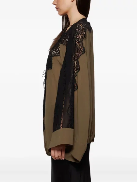 Tunică Christopher Esber din dantelă maro