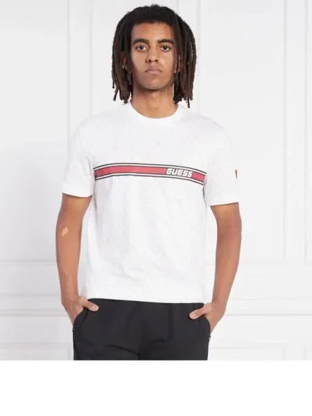 GUESS ACTIVE Tricou Jamey alb