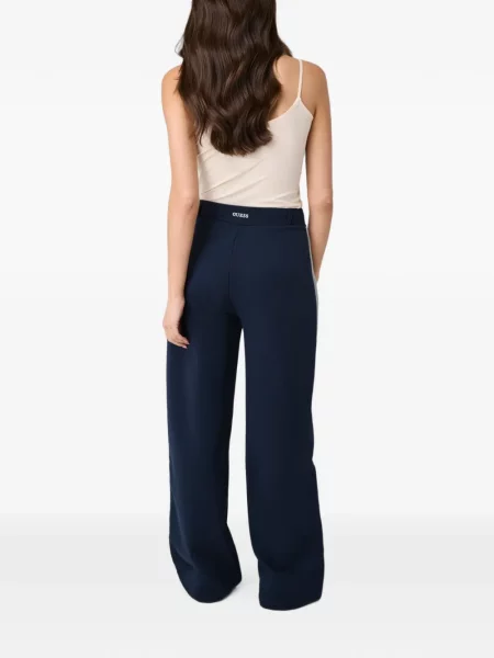 Pantaloni Guess cu dungi alergare albastru