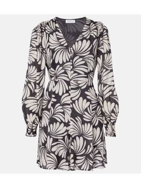 Zamatové šaty Velvet s potlačou čierna