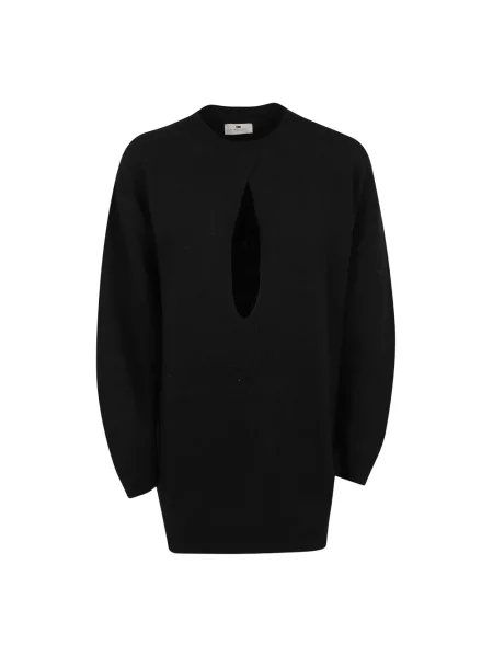 Sukienka mini Elisabetta Franchi wełniana czarna