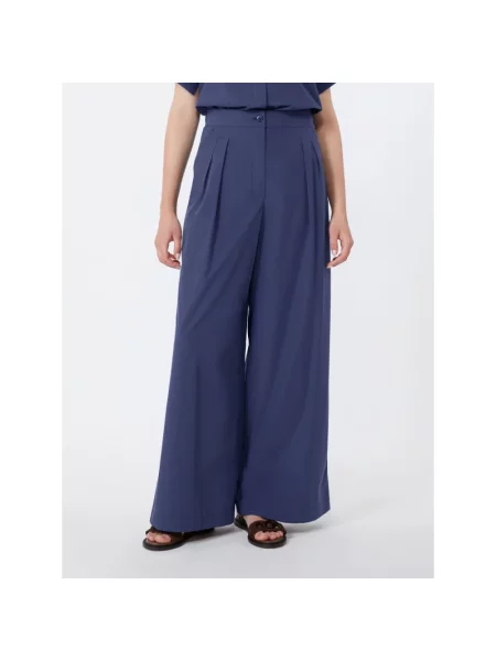 Spodnie Weekend Max Mara niebieskie
