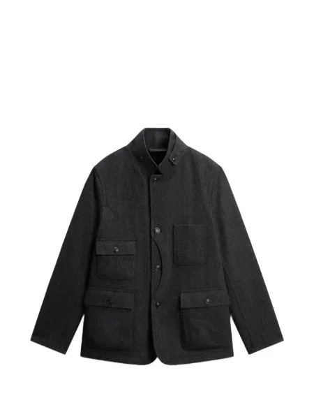 Sacou Woolrich cu model herringbone gri