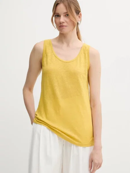 Ленен топ United Colors Of Benetton жълто