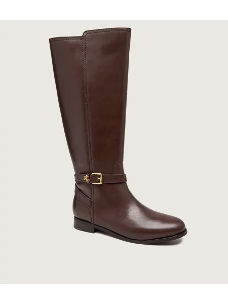LAUREN RALPH LAUREN De piele cizme de echitație Brooke maro