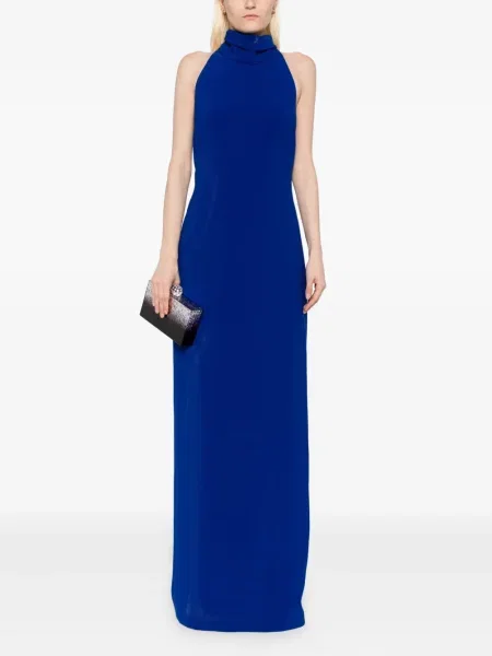 Rochie Amsale din crep de costum albastru