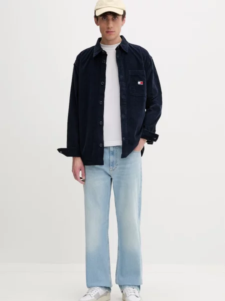 Tommy Jeans Geacă de primăvară-toamnă BRICK bleumarin