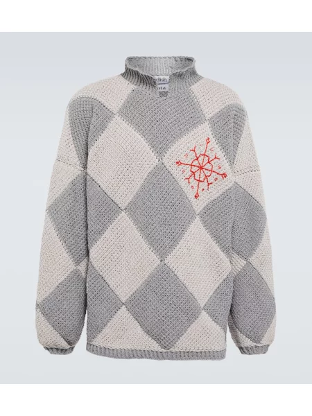 Pulover Adish cu broderie gri