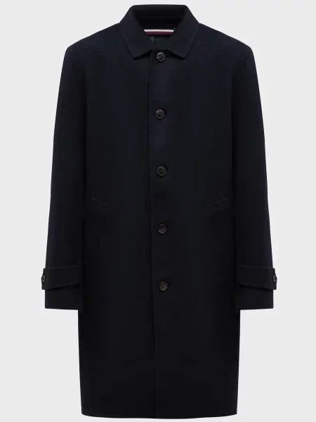 Вовняне пальто Tommy Hilfiger синє
