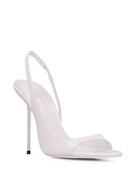 Sandale Paris Texas slingback alb