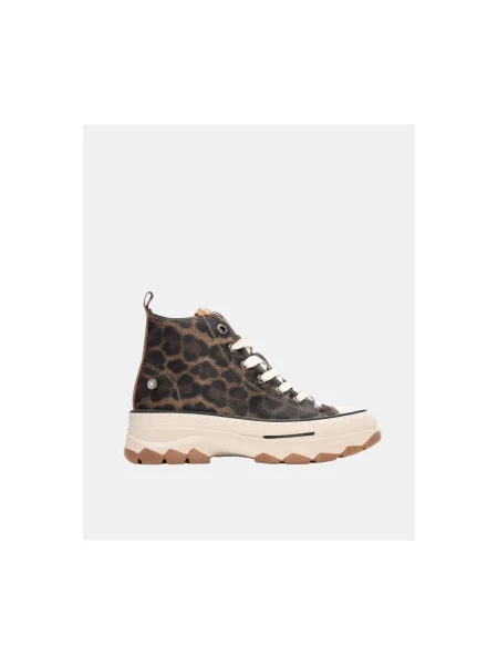 Pantofi Refresh cu model leopard maro