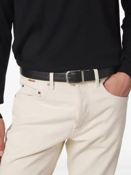 Cu centură curea Lardini din piele negru