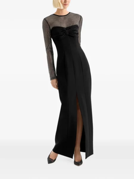Rochie maxi Genny cu funde plasă negru